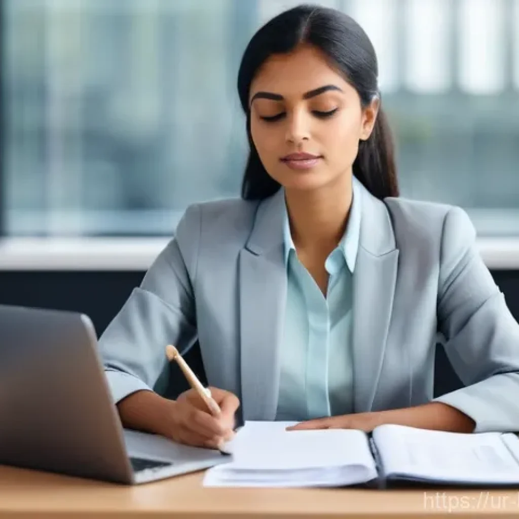불교와 직장 스트레스 - **Prompt 1: Mindful Professional in a Serene Office**
A young South Asian professional, either m...