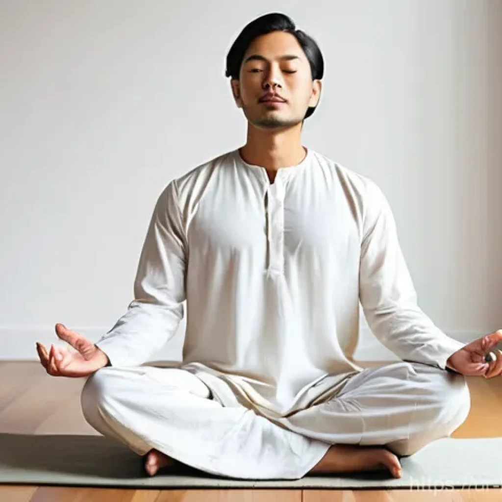 선불교의 기본 개념 - **Prompt: Serene Meditation in a Minimalist Setting**
"A peaceful image of a person (gender-neut...