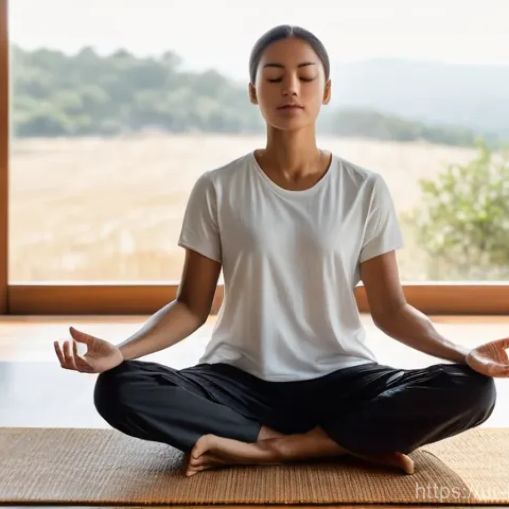 불교와 학문적 연구 - **Prompt:** "A diverse young adult, gender-neutral, wearing comfortable and modest casual clothes li...