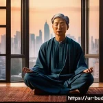 불교의 심리적 치유 - **Prompt 1: "Ancient Wisdom in a Modern World"**
"A serene adult individual, gender neutral, med...